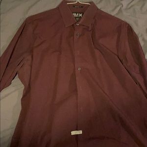 Men’s Express dark burgundy dress shirt